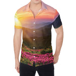 Sunrise Mountain Print Men's Shirt