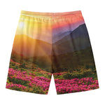 Sunrise Mountain Print Men's Swim Trunks