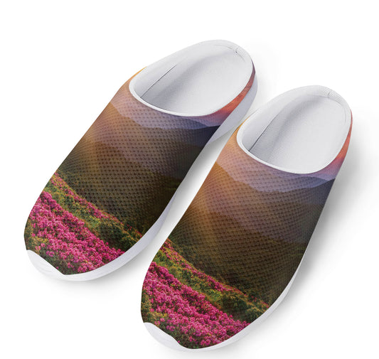 Sunrise Mountain Print Mesh Casual Shoes