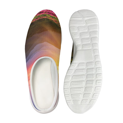 Sunrise Mountain Print Mesh Casual Shoes