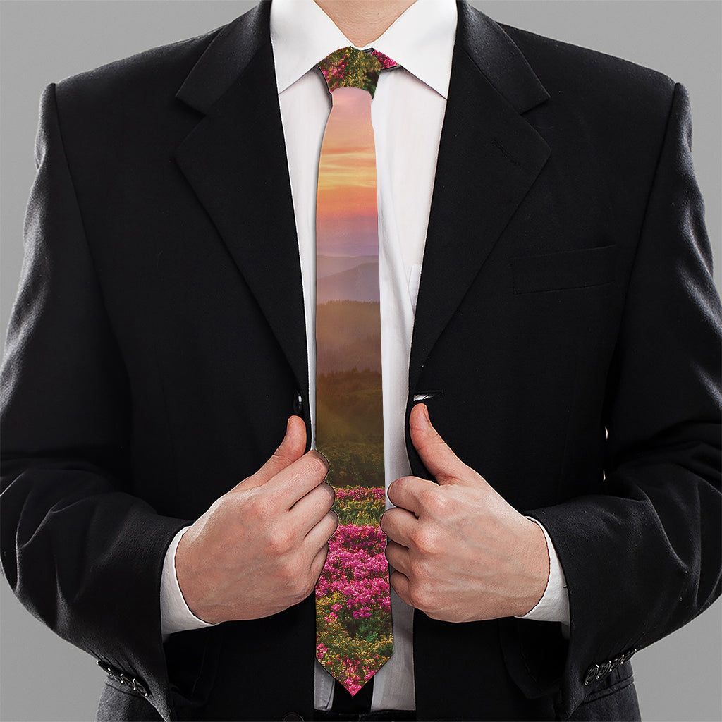 Sunrise Mountain Print Necktie
