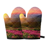 Sunrise Mountain Print Oven Mitts