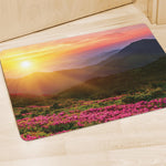Sunrise Mountain Print Polyester Doormat