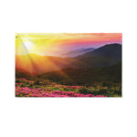 Sunrise Mountain Print Polyester Flag