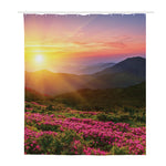 Sunrise Mountain Print Polyester Shower Curtain