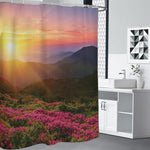 Sunrise Mountain Print Premium Shower Curtain