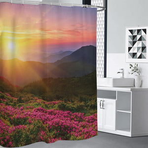 Sunrise Mountain Print Premium Shower Curtain