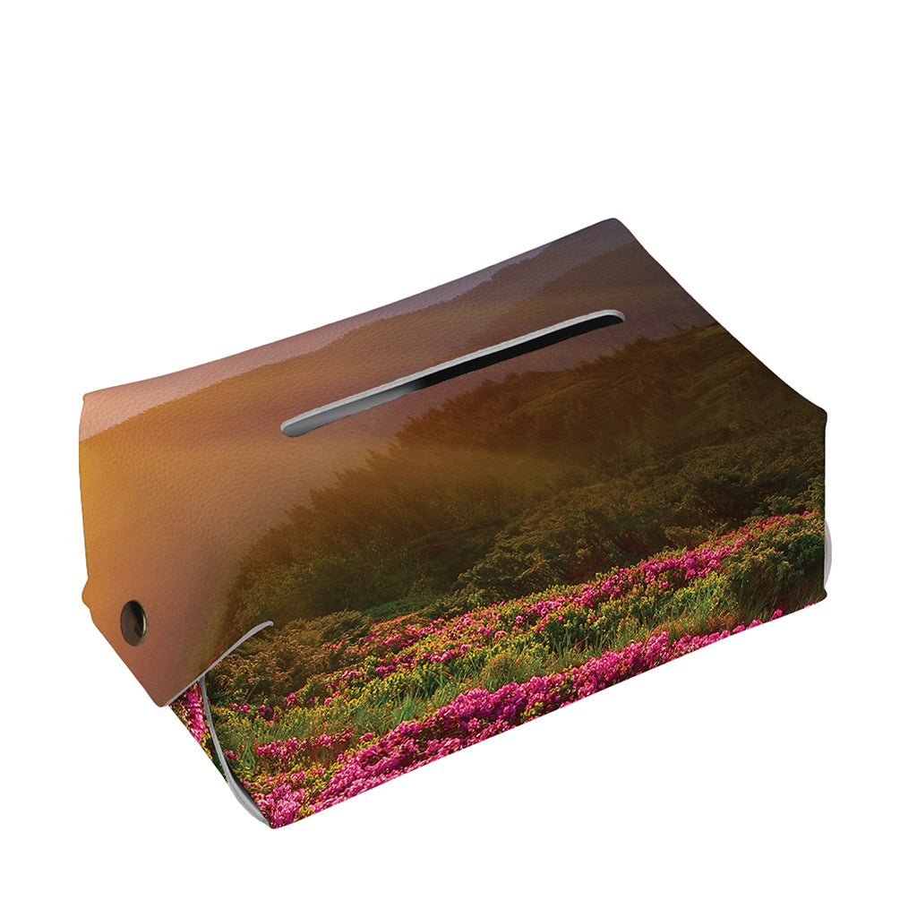 Sunrise Mountain Print Rectangle Tissue Box Cover