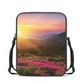 Sunrise Mountain Print Rectangular Crossbody Bag