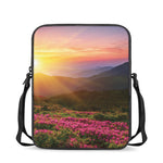 Sunrise Mountain Print Rectangular Crossbody Bag