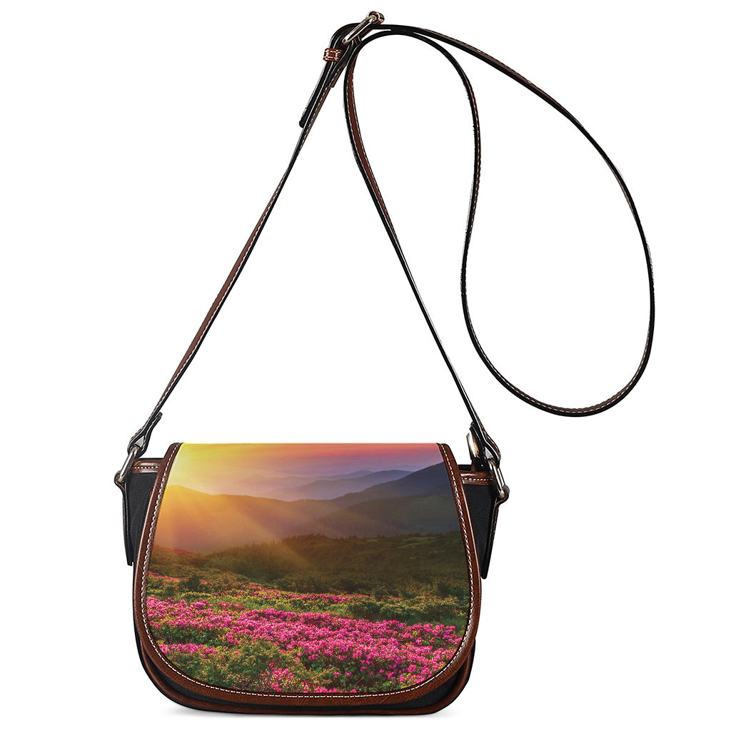 Sunrise Mountain Print Saddle Bag