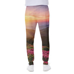 Sunrise Mountain Print Scuba Joggers