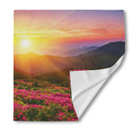 Sunrise Mountain Print Silk Bandana