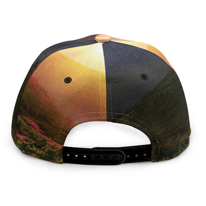 Sunrise Mountain Print Snapback Cap