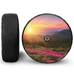 Sunrise Mountain Print Tire Cover With Camera Hole