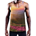 Sunrise Mountain Print Men's Workout Tank Top