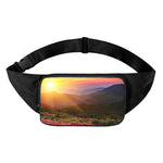 Sunrise Mountain Print Waist Bag