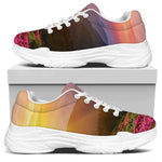 Sunrise Mountain Print White Chunky Shoes