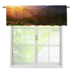 Sunrise Mountain Print Window Valance