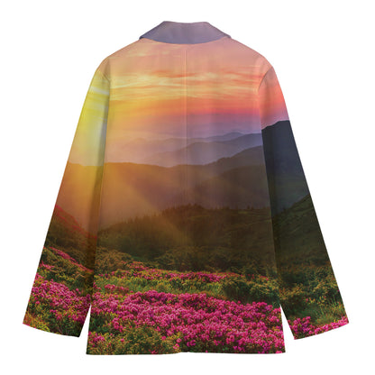Sunrise Mountain Print Women's Blazer