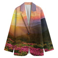 Sunrise Mountain Print Women's Cotton Blazer