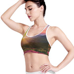 Sunrise Mountain Print Women's Sports Bra