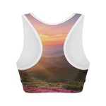 Sunrise Mountain Print Women's Sports Bra