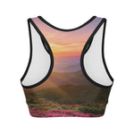 Sunrise Mountain Print Women's Sports Bra
