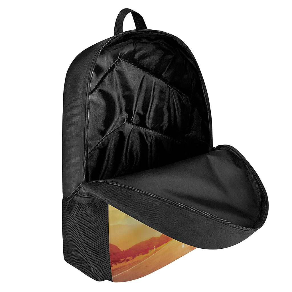 Sunrise Road Print 17 Inch Backpack