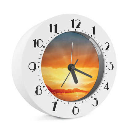 Sunrise Road Print Alarm Clock