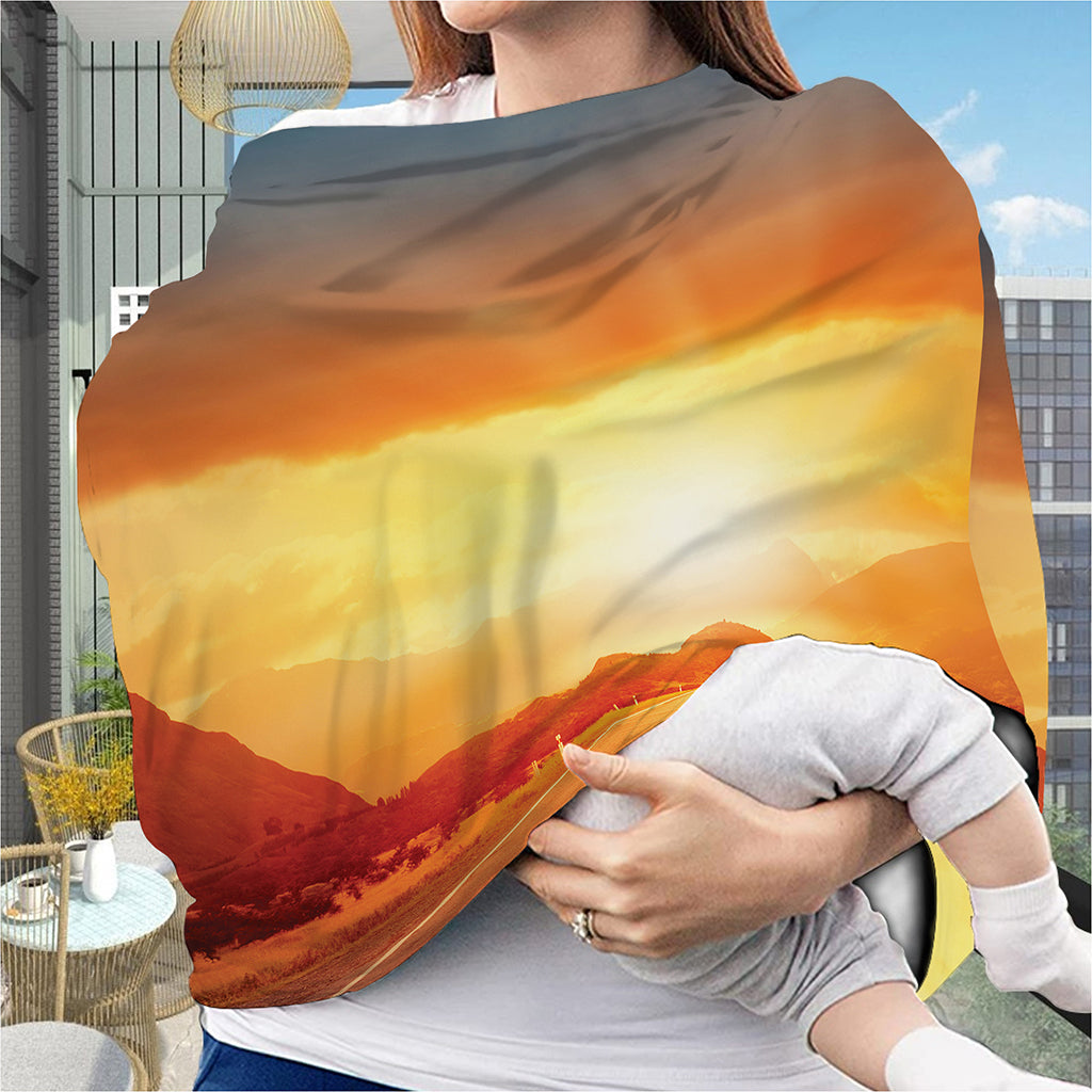 Sunrise Road Print Baby Seat Cover