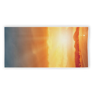 Sunrise Road Print Beach Towel