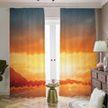 Sunrise Road Print Dimout Pencil Pleat Curtains