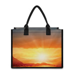 Sunrise Road Print Canvas Tote Bag
