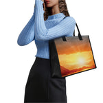 Sunrise Road Print Canvas Tote Bag