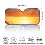 Sunrise Road Print Car Windshield Sun Shade