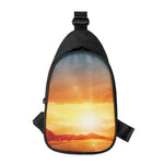 Sunrise Road Print Chest Bag