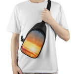 Sunrise Road Print Chest Bag