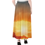 Sunrise Road Print Chiffon Maxi Skirt