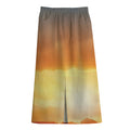 Sunrise Road Print Cotton Front Slit Maxi Skirt