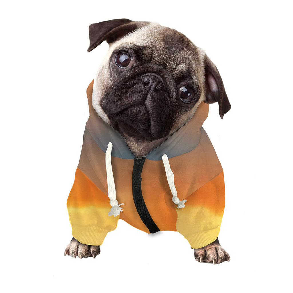 Sunrise Road Print Dog Zip Up Hoodie