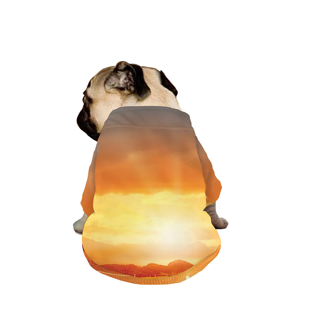 Sunrise Road Print Dog Zip Up Jacket