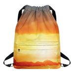 Sunrise Road Print Drawstring Backpack