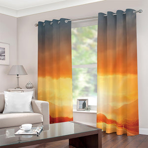 Sunrise Road Print Extra Wide Grommet Curtains