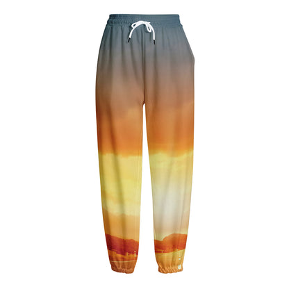Sunrise Road Print Fleece Lined Knit Pants