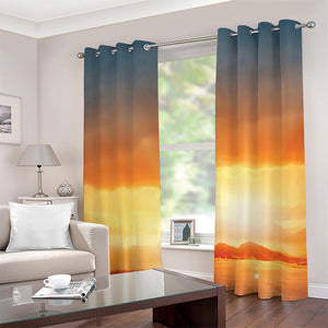 Sunrise Road Print Grommet Curtains