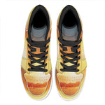 Sunrise Road Print High Top Leather Sneakers