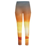 Sunrise Road Print High-Waisted Pocket Leggings