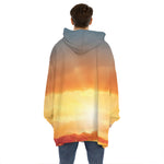 Sunrise Road Print Hoodie Blanket