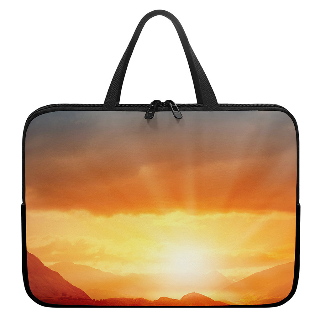 Sunrise Road Print Laptop Sleeve With Handle